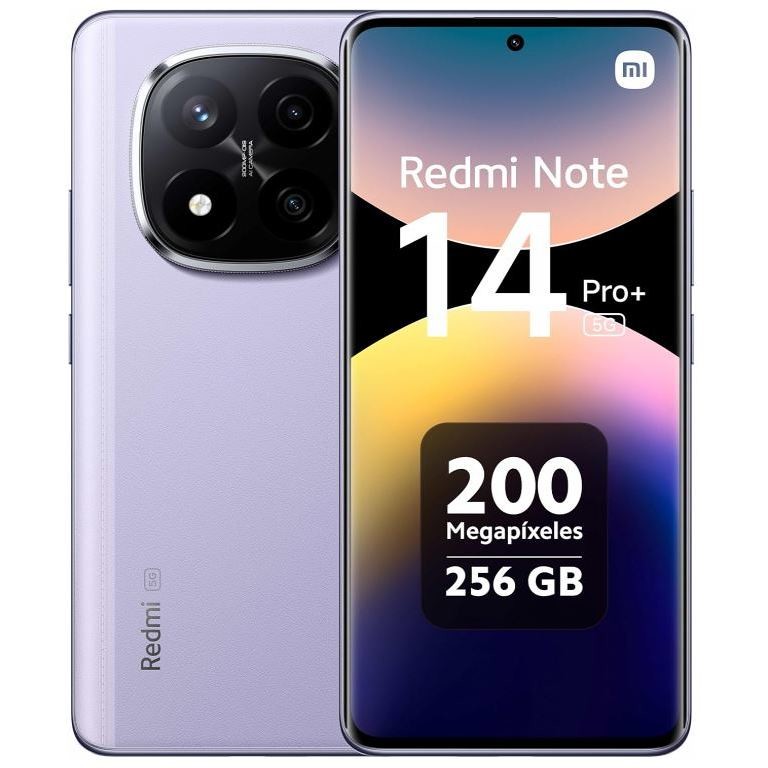 $ Xiaomi Redmi Note 14 Pro+ Smartphone 5G 6.67" Ram 8 GB Memoria 256 GB Colore Lavanda, Viola