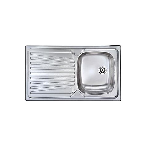 Lavello cucina in acciaio inox 1 vasca SX 100x50cm gocciolatoio Mondial 