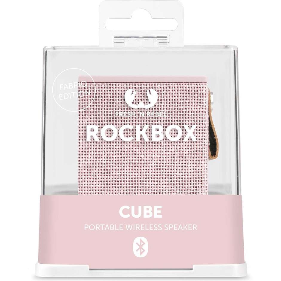 1RB1000CU Fresh 'N Rebel Rockbox Cube edizione in tessuto altoparlante bluetooth portatile colore rosa
