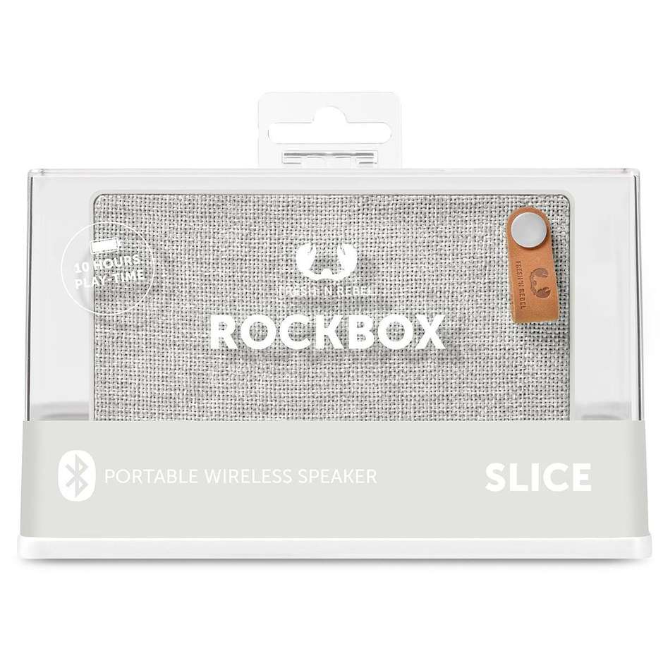 1RB2500CL Fresh 'n Rebel Rockbox Slice edizione in tessuto diffusore speaker portatile Bluetooth grigio