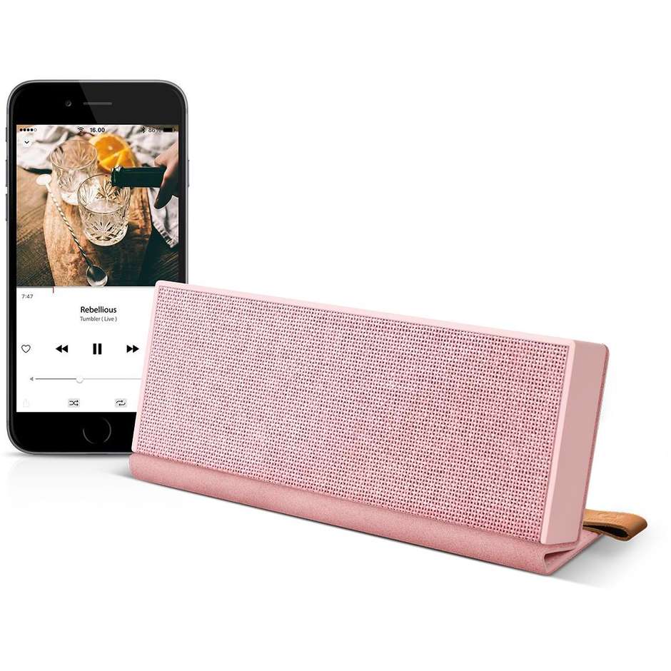 1RB4000CU Fresh 'n Rebel Rockbox Fold edizione in tessuto diffusore speaker portatile Bluetooth rosa