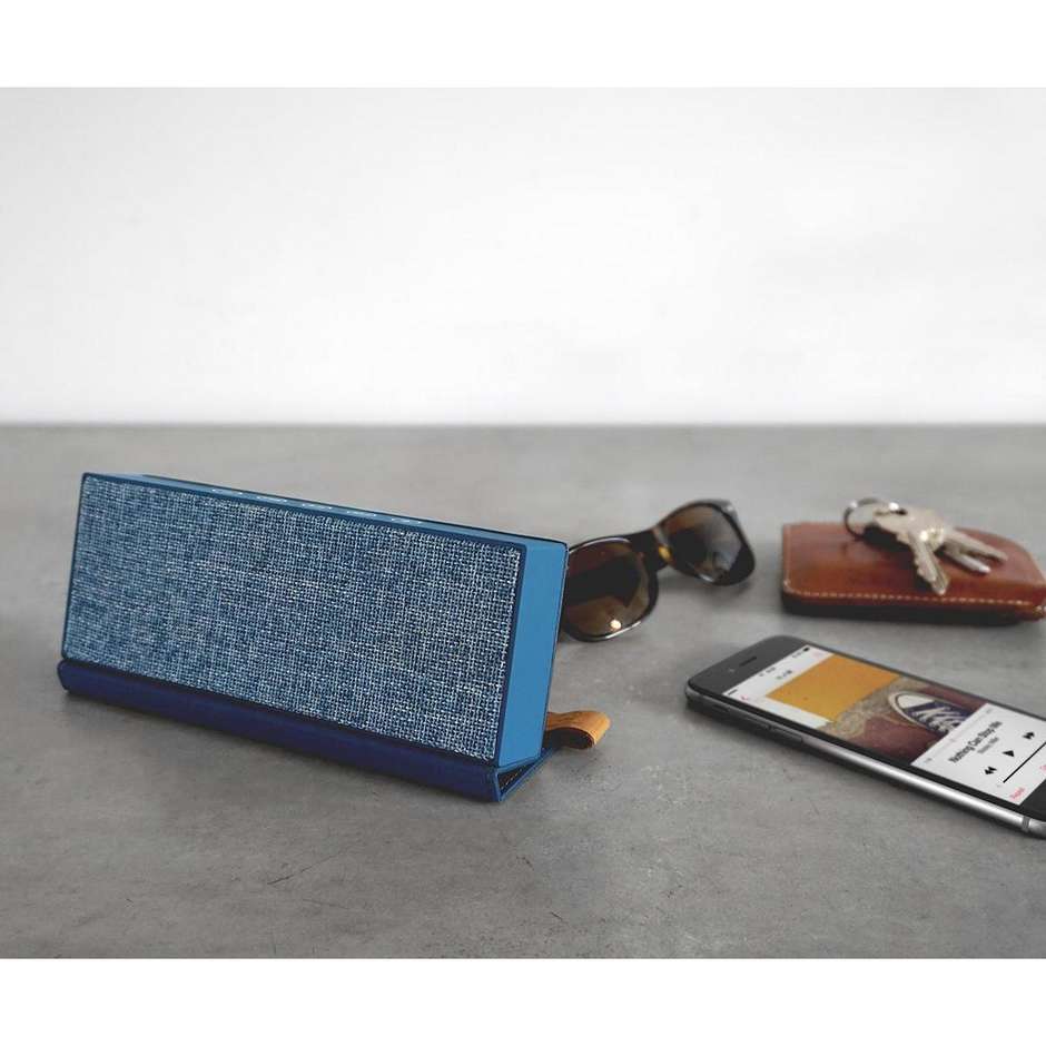 1RB4000IN Fresh 'n Rebel Rockbox Fold edizione in tessuto diffusore speaker portatile Bluetooth indaco