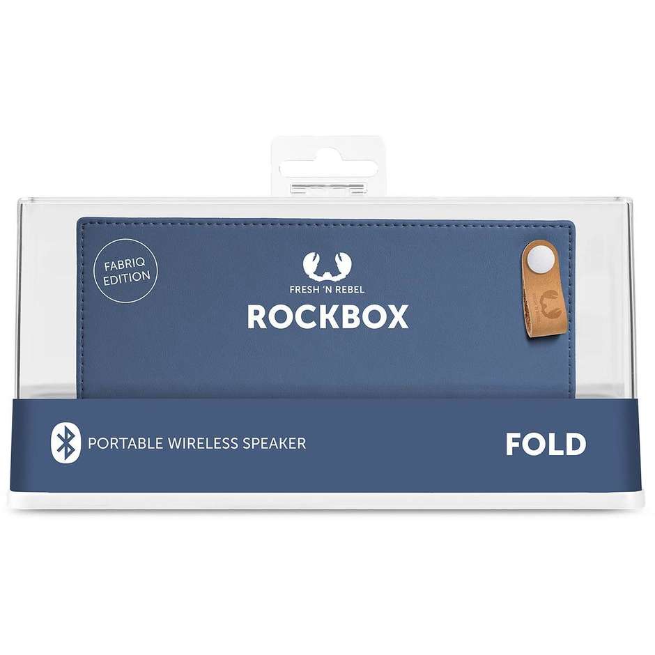1RB4000IN Fresh 'n Rebel Rockbox Fold edizione in tessuto diffusore speaker portatile Bluetooth indaco