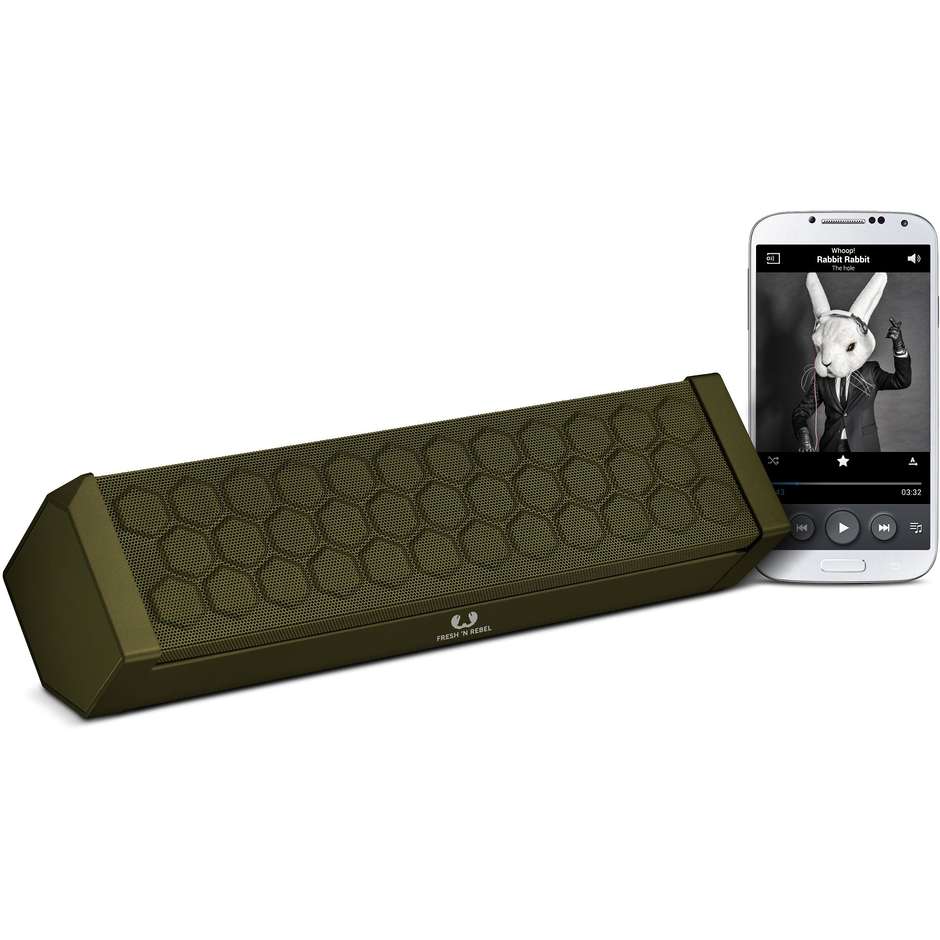 1RB500AR Fresh 'n Rebel Rockbox Raw diffusore speaker bluetooth verde