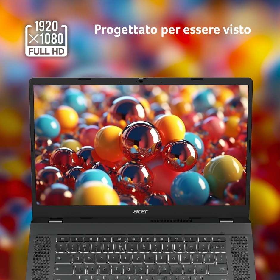 Acer 515 CB515-2H-34ZU Notebook 15.6" Full HD Ram 8 GB Memoria 256 GB ChromeOS Colore Grigio