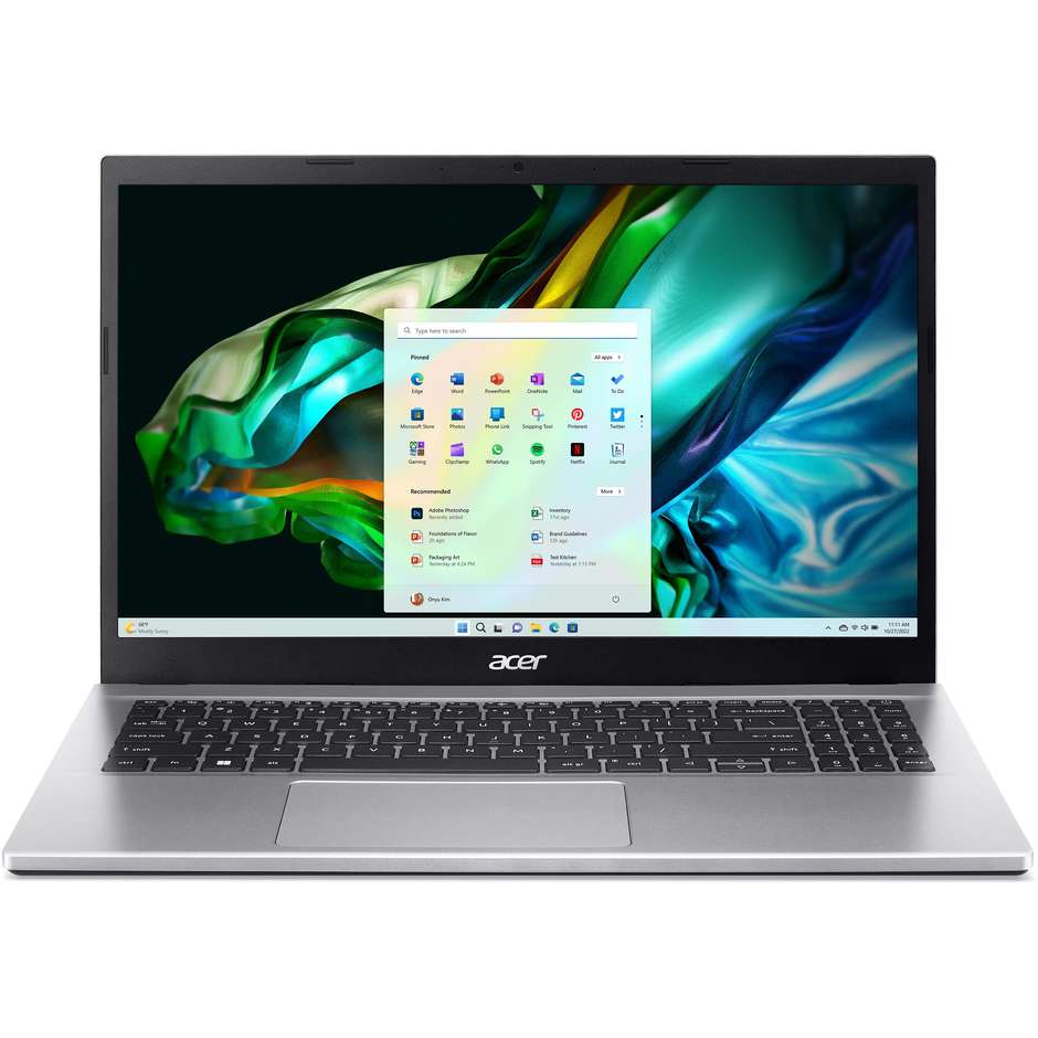 Acer Aspire 3 A315-44P-R03U Notebook 15.6" Full HD Ram 32 GB Memoria 1 TB Wi-Fi Windows 11 Home Colore Argento