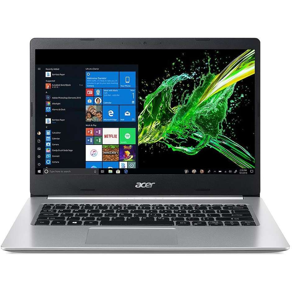 Acer Aspire 5 A514-53-524K Notebook 14'' Full HD Intel Core i5-10 Ram 8 Gb SSD 512 Gb Windows 10 Home colore argento