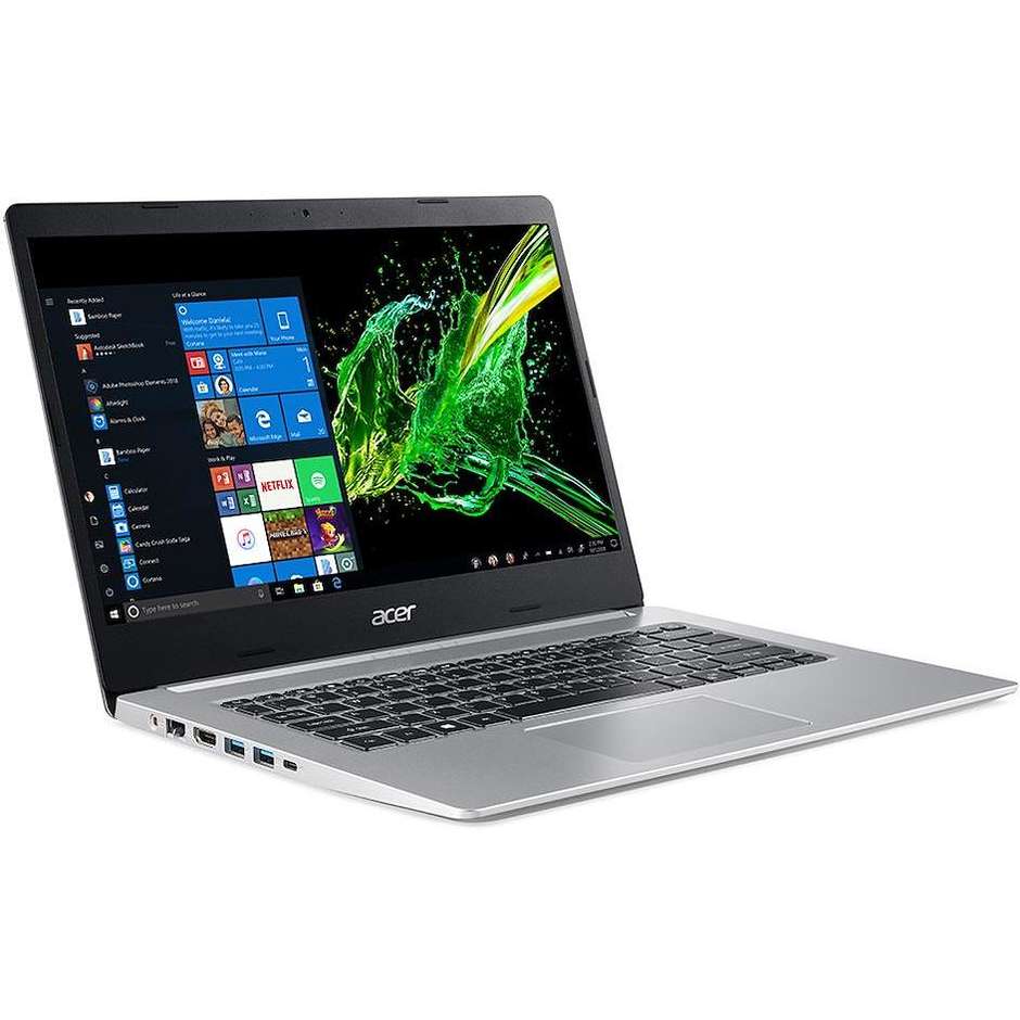 Acer Aspire 5 A514-53-524K Notebook 14'' Full HD Intel Core i5-10 Ram 8 Gb SSD 512 Gb Windows 10 Home colore argento