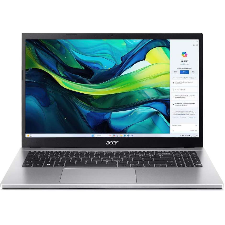 ACER Aspire GO 15 AG15-42P Notebook 15,6 " Ram 16 GB Memoria 512 GB Windows 11 Home Colore Silver