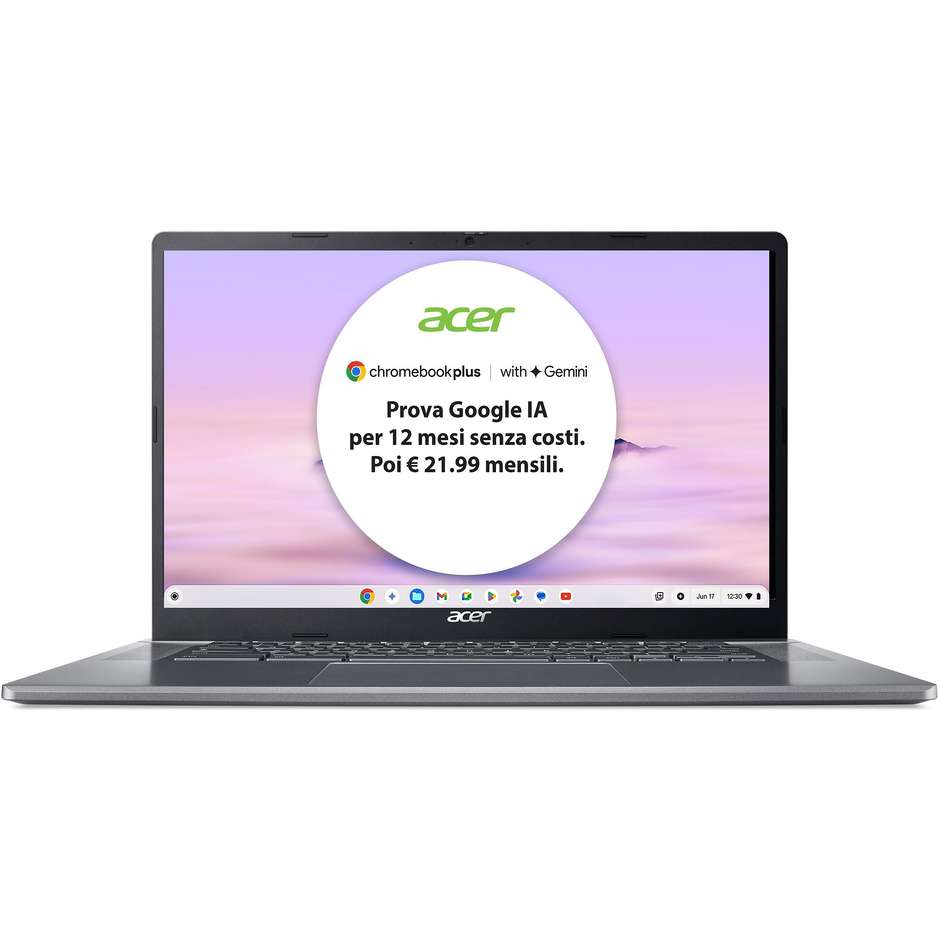 ACER CB515-2H-34ZU - NX.KNUET.002 Notebook 15.6" i3-1215U 8 GB 256 GB ChromeOS Colore Grey