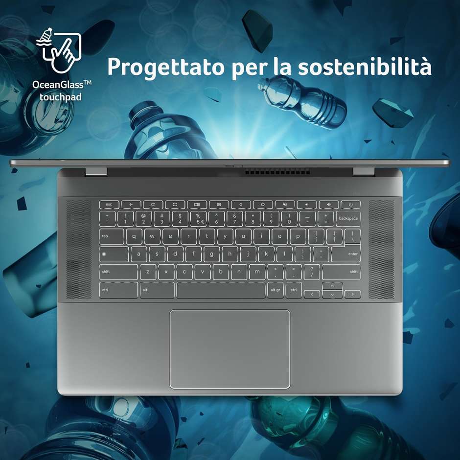 Acer Chromebook 515 CB515-2H-34ZU Notebook 15,6" Full HD Intel Core i3-1215U RAM 8 GB SSD 256 GB ChromeOS Grigio NX.KNYET.002