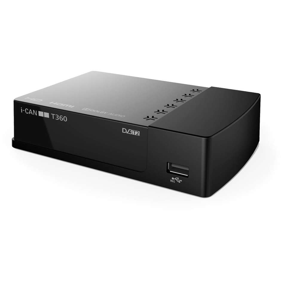 ADB i-CAN T360 decoder digitale terrestre HD DVB-T Free to Air HDMI USB