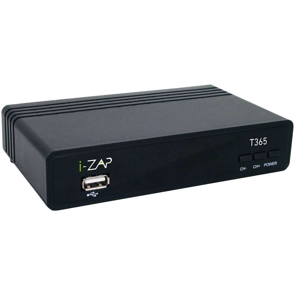 ADB I-ZAP T365 Decoder digitale terrestre HD DVB-T2 colore nero