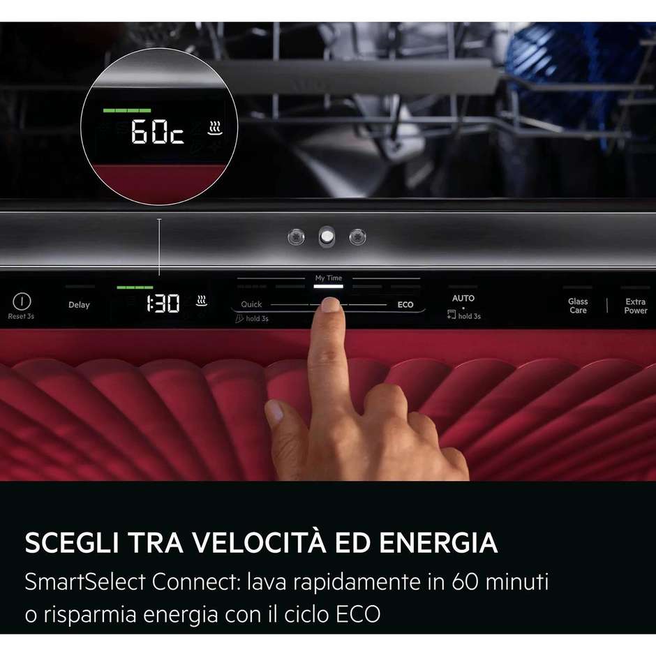 AEG GI6200B2SN Serie 6000 lavastoviglie da incasso totale 14 coperti, classe B, AirDry