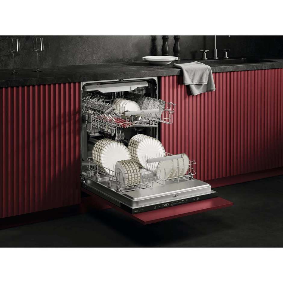 AEG GI6200B2SN Serie 6000 lavastoviglie da incasso totale 14 coperti, classe B, AirDry