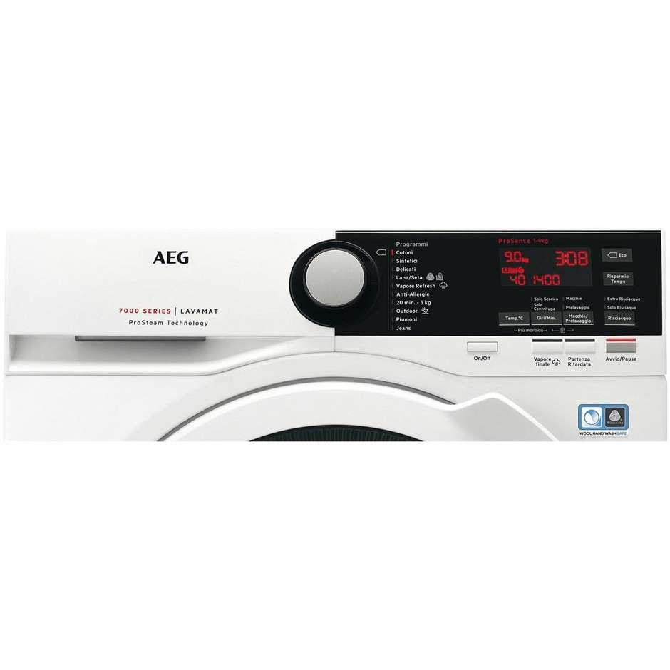 AEG L7FBE941 lavatrice carica frontale 9 Kg 1400 giri classe A+++ colore bianco