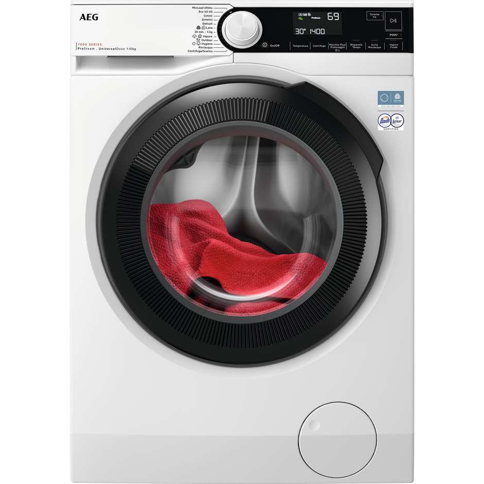 AEG ProSteam LR7FD94 lavatrice 9 kg, 1400 giri, vapore, classe A
