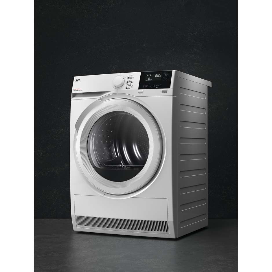 AEG Serie 8000 TR8G82OW Asciugatrice a Pompa di Calore 8 kg AbsoluteCare SensiDry Woolmark Blue Bianco