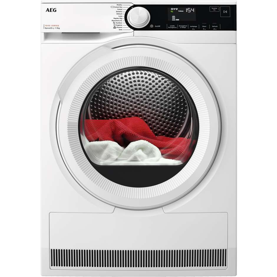 AEG Series 7000 TR7G93OW Asciugatrice a pompa di calore Capacita 9 kg Classe A+++ Colore Bianco