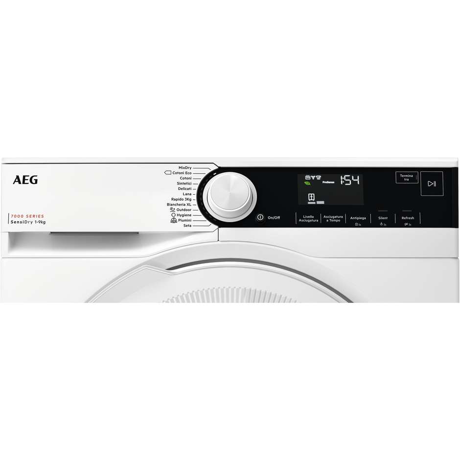 AEG Series 7000 TR7G93OW Asciugatrice a pompa di calore Capacita 9 kg Classe A+++ Colore Bianco