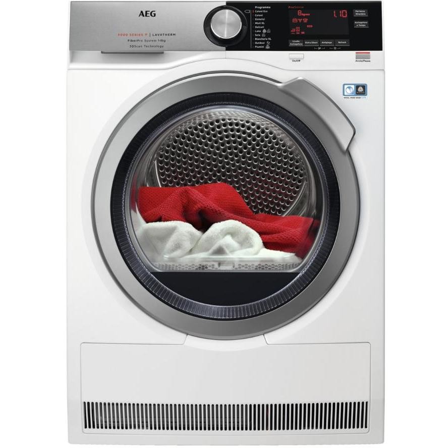 AEG T9DEC857D Asciugatrice Pompa di Calore Capacità 8 Kg Classe A+++ colore bianco