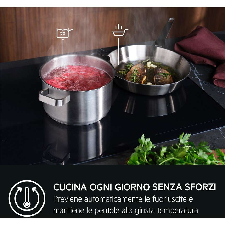 AEG TI64IB3BIZ Piano Cottura a Induzione Boil&Fry 60 cm Nero
