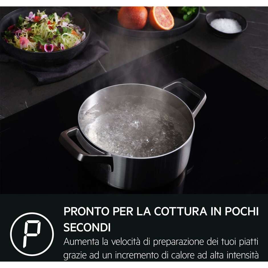 AEG TI64IB3BIZ Piano Cottura a Induzione Boil&Fry 60 cm Nero