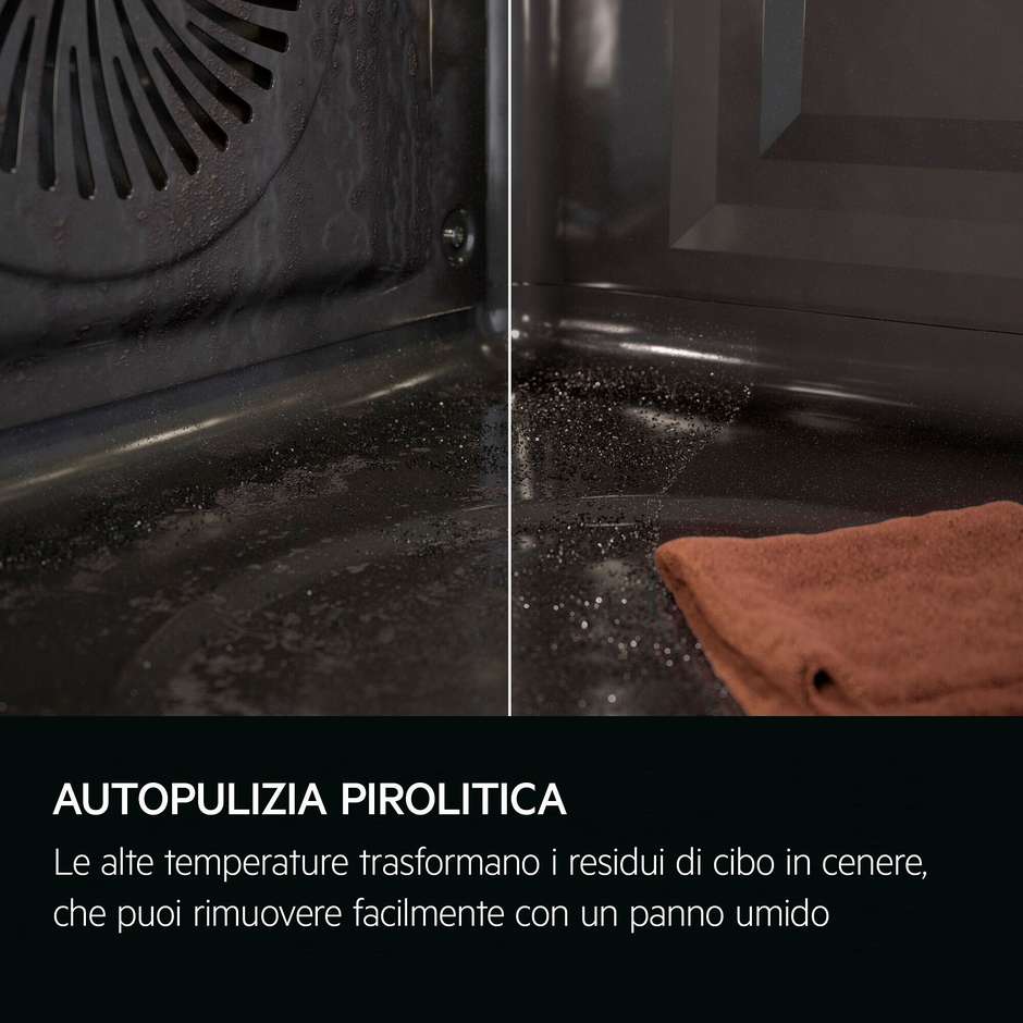 AEG TR6PB53FSB Forno da Incasso SteamCrisp Pirolitico 72L Nero