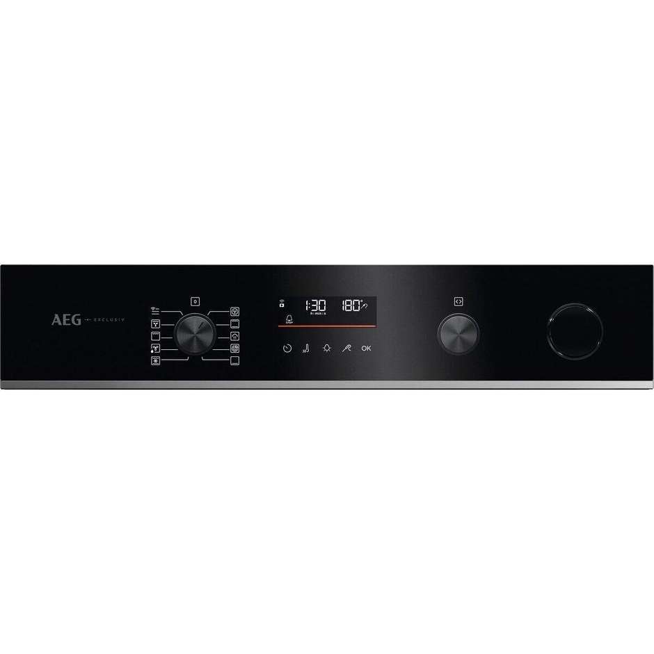 AEG TR6PB53FSB Forno da Incasso SteamCrisp Pirolitico 72L Nero