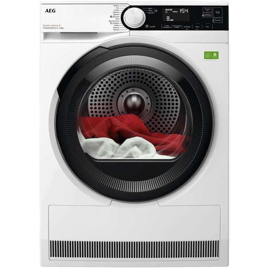 AEG TR8BGH38YA Serie 8000 AbsoluteCare asciugatrice a pompa di calore 8 kg, classe A