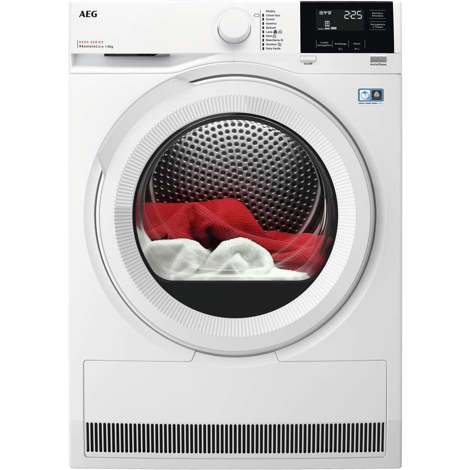 AEG TR8G82OW asciugatrice AbsoluteCare a pompa di calore 8 kg, classe E