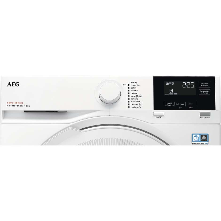 AEG TR8G83CW Asciugatrice Carica frontale Capacita 8 Kg Classe C Colore Bianco