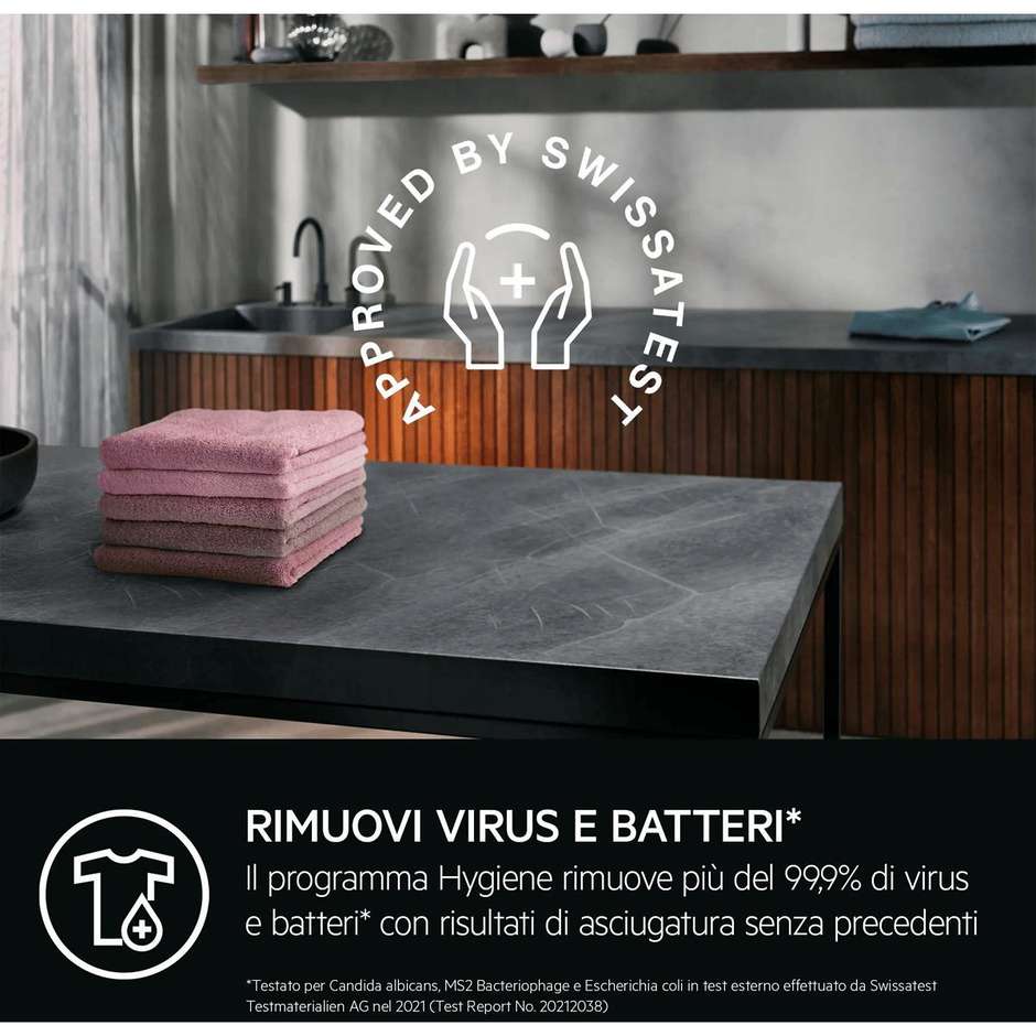 AEG TR8H310BY Serie 8000 AbsoluteCare Asciugatrice a pompa di calore 10 kg Classe B Bianca
