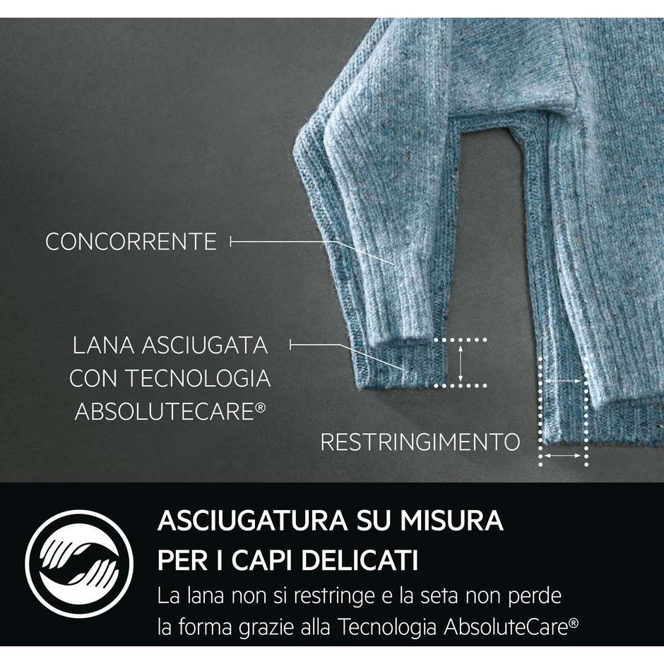 AEG TR8H310BY Serie 8000 AbsoluteCare Asciugatrice a pompa di calore 10 kg Classe B Bianca