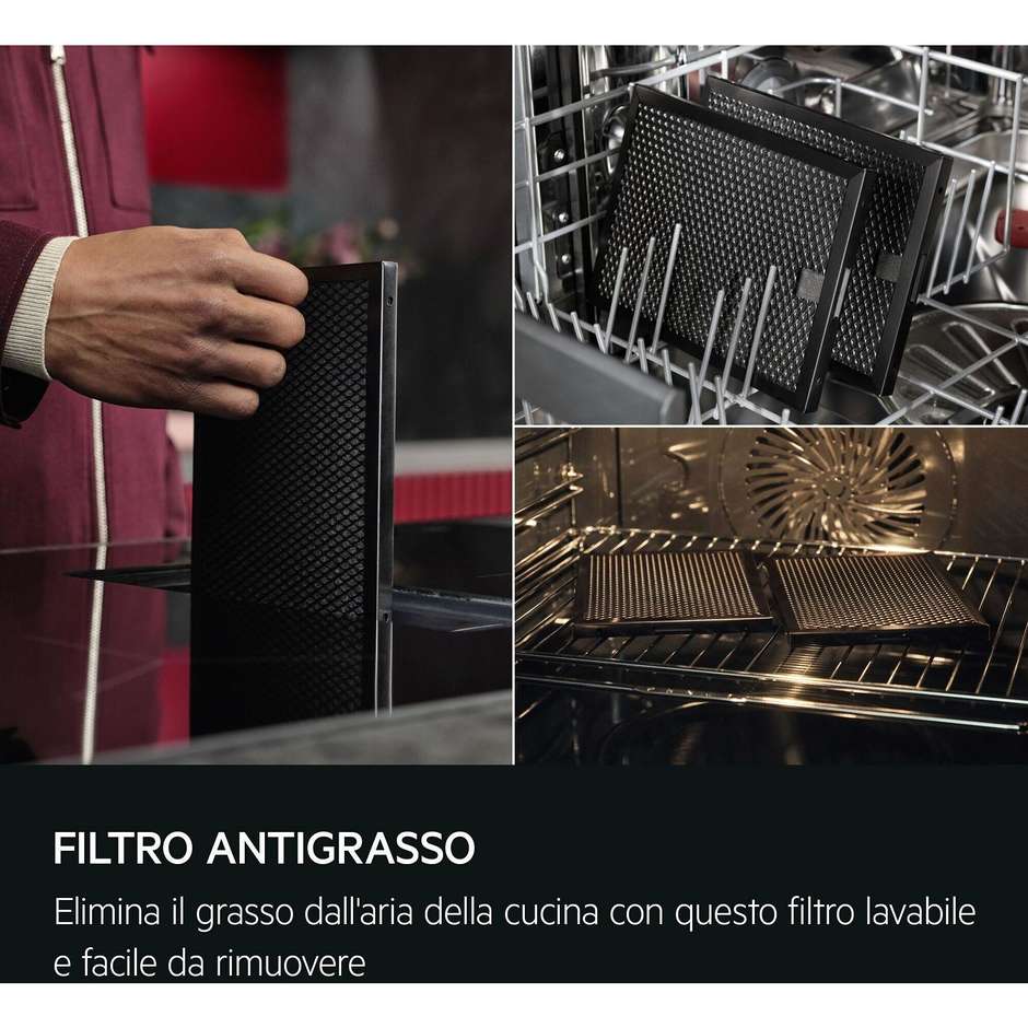 AEG TT84CB00CB Piano Cottura a Induzione con Cappa Integrata 80 cm Nero
