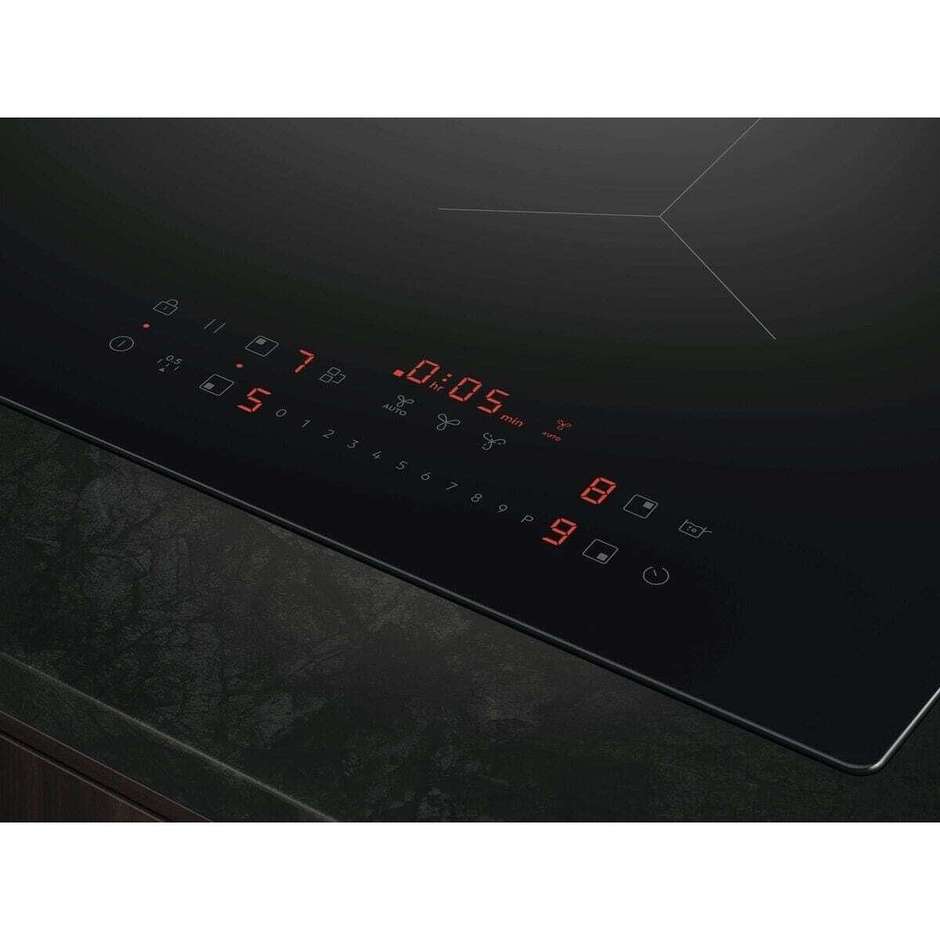 AEG TT84CB00CB Piano Cottura a Induzione con Cappa Integrata 80 cm Nero