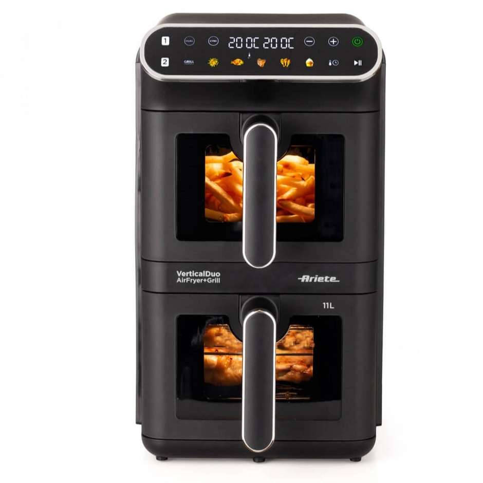 airfryer 5,5+5,5 lt digit. dual cook verticale ve