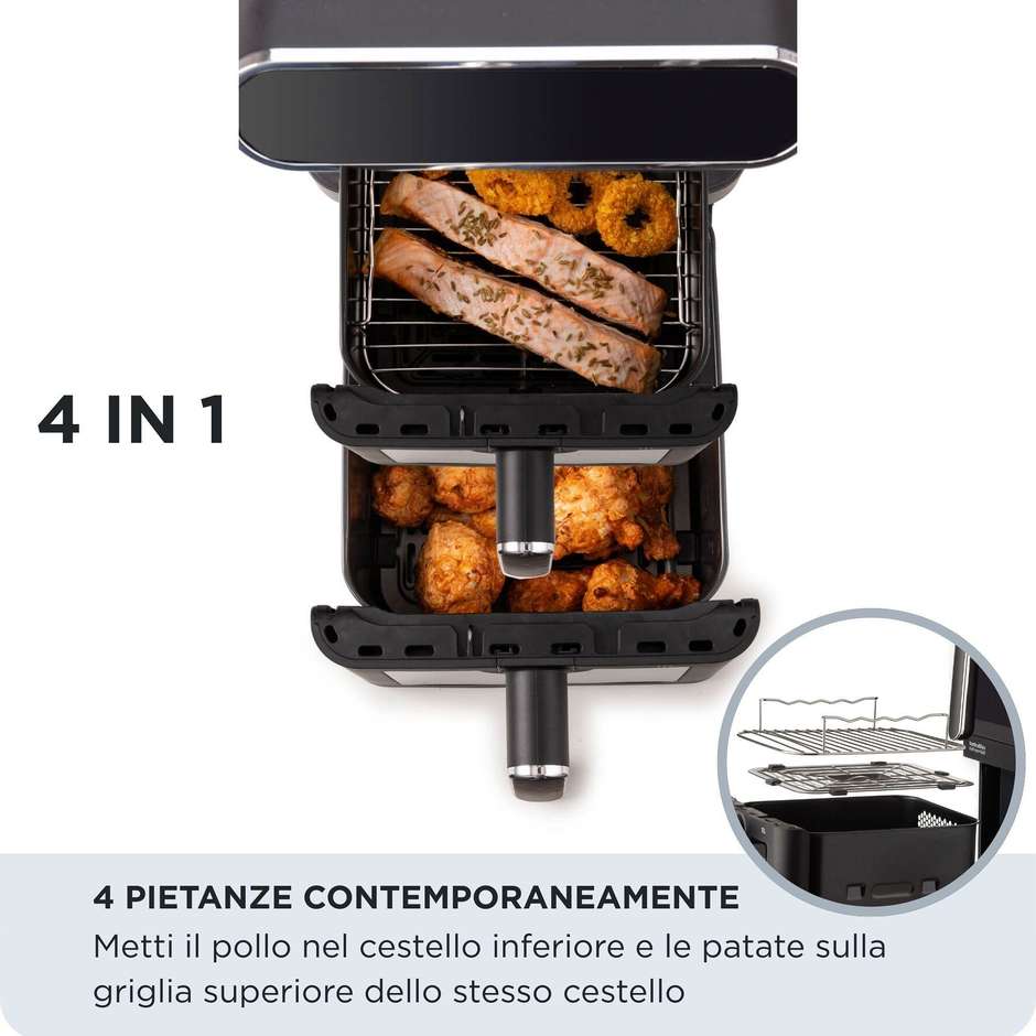 airfryer 5,5+5,5 lt digit. dual cook verticale ve