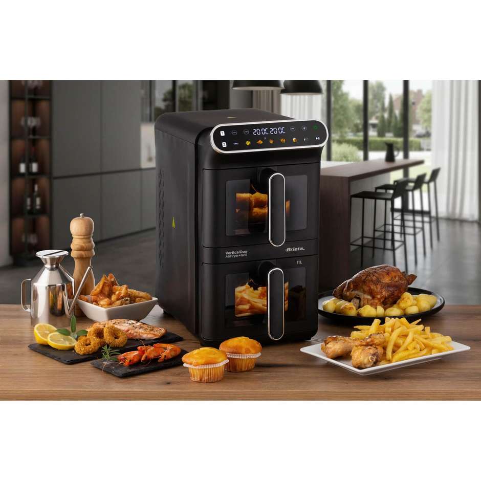 airfryer 5,5+5,5 lt digit. dual cook verticale ve