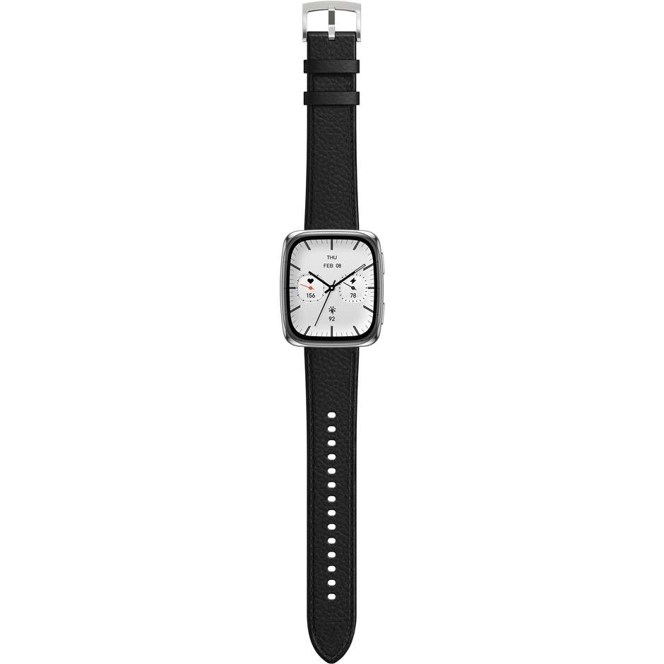 Amazfit Active 2 Smartwatch 1.75" AMOLED Ram 64 mb Bluetooth NFC Colore Acciaio inox con cinturino nero
