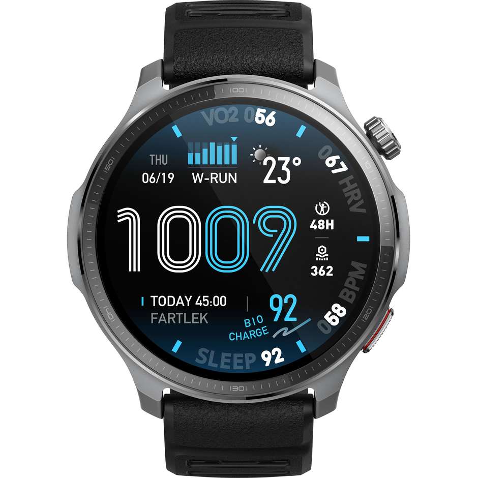 Amazfit Balance 2 XT 1.5" Smartwatch AMOLED Ghiera Metallo Wi-Fi GPS Colore Nero