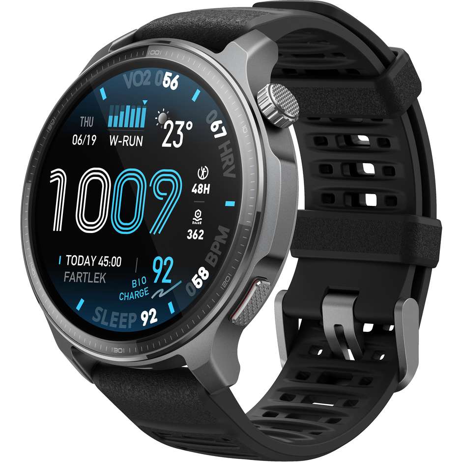 Amazfit Balance 2 XT 1.5" Smartwatch AMOLED Ghiera Metallo Wi-Fi GPS Colore Nero