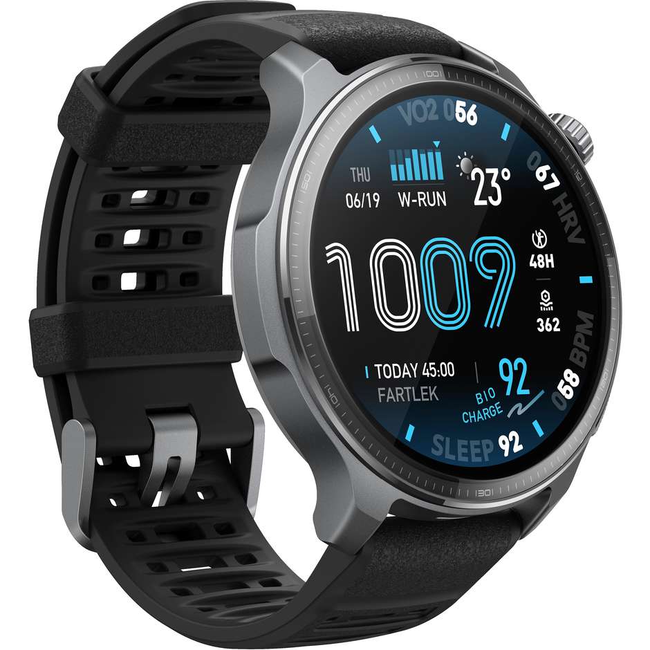 Amazfit Balance 2 XT 1.5" Smartwatch AMOLED Ghiera Metallo Wi-Fi GPS Colore Nero