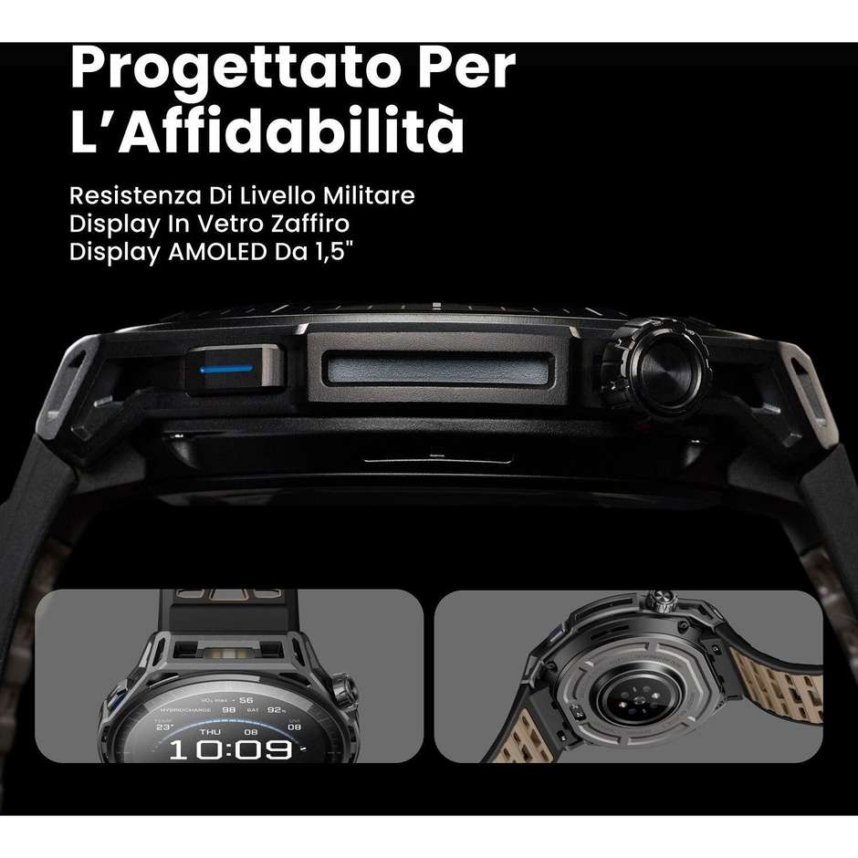 Amazfit Balance 3 Smartwatch Sportivo AMOLED 1,5" GPS Acciaio Inox