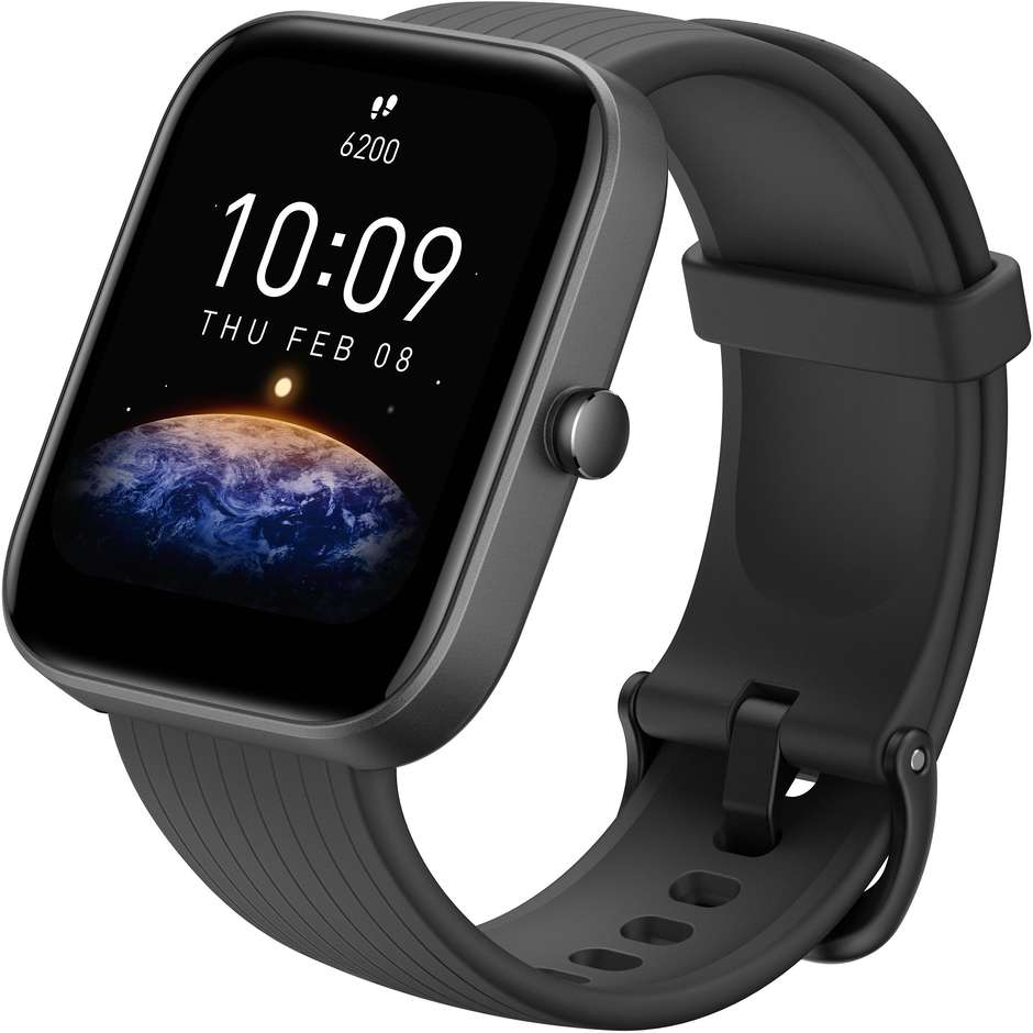 Amazfit BIP 3 PRO Smartwatch 1,69" GPS colore nero con cinturino nero