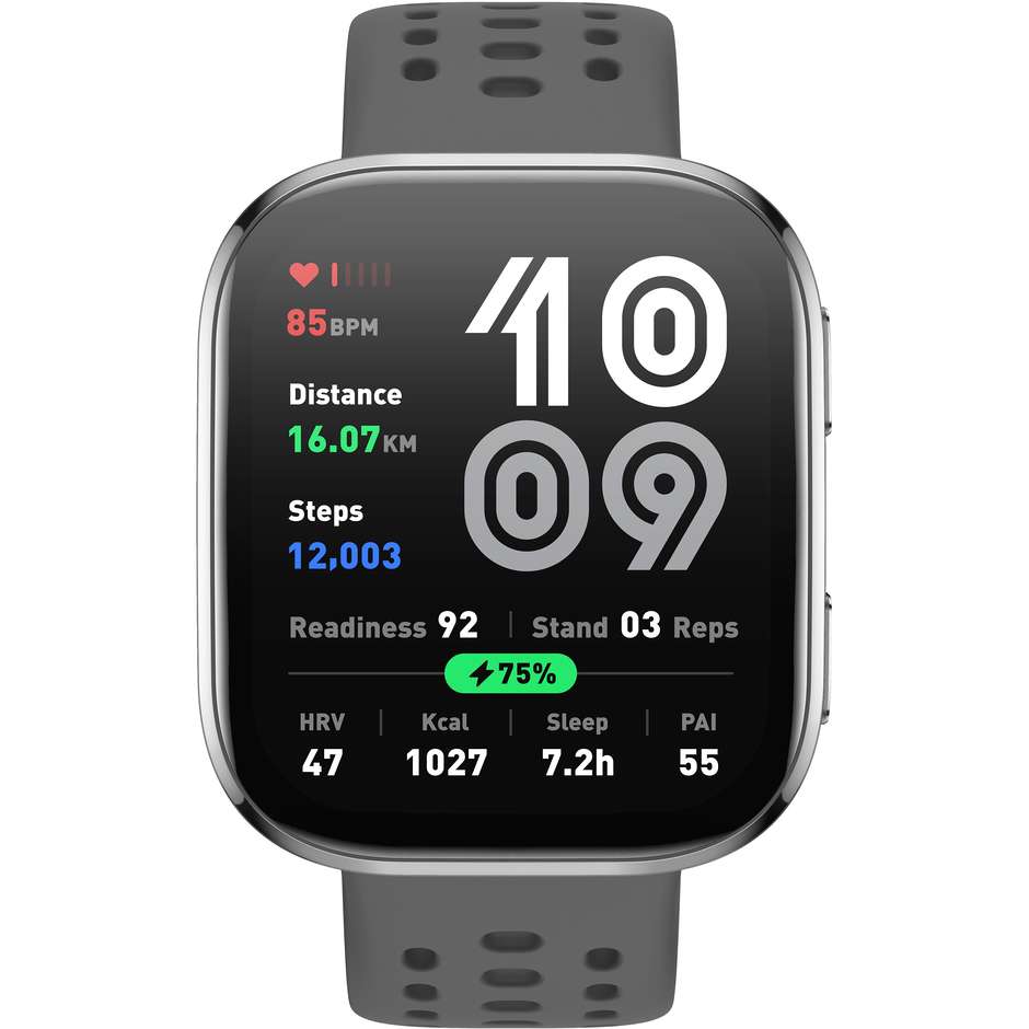 Amazfit Bip 6 Charcoal 1.97" Smartwatch AMOLED Wi-Fi Bluetooth GPS Colore Argento