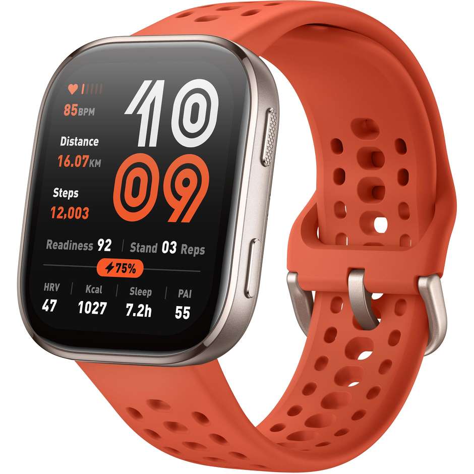 Amazfit Bip 6 Red Smartwatch 1.97" Bluetooth Wi-Fi GPS Colore Oro