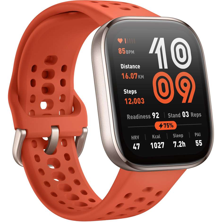 Amazfit Bip 6 Red Smartwatch 1.97" Bluetooth Wi-Fi GPS Colore Oro
