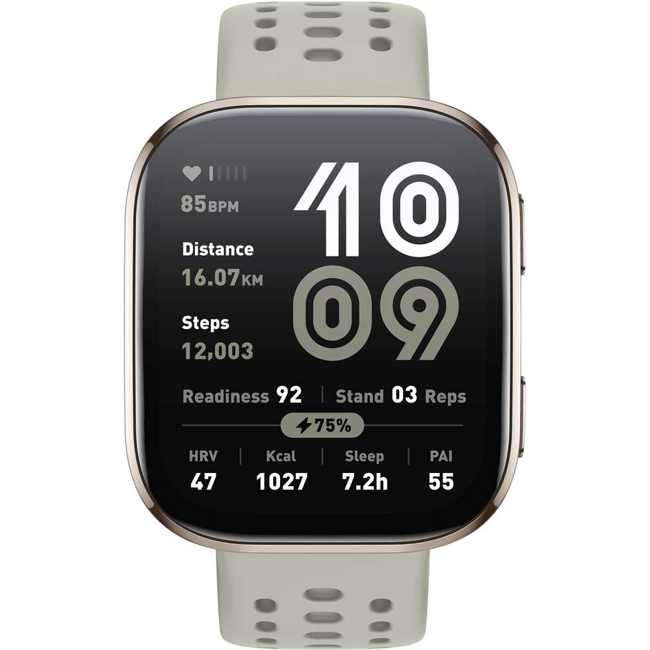 Amazfit Bip 6 Stone Smartwatch 46mm Touch screen Bluetooth GPS (satellitare) Colore Oro con cinturino Grigio