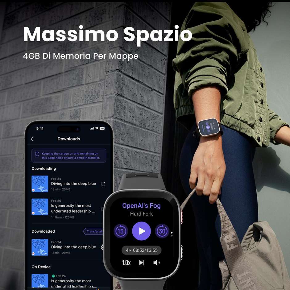Amazfit Bip Max Smartwatch GPS AMOLED 2,07" Silver
